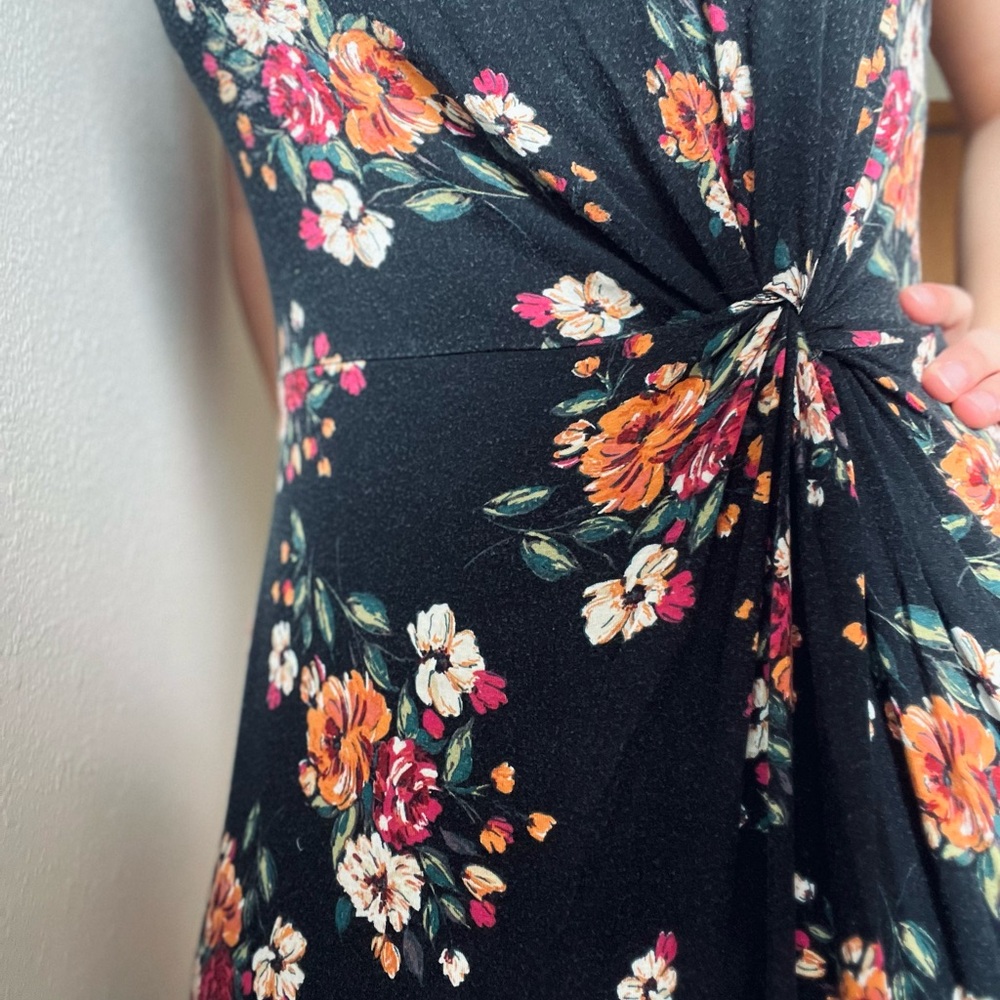 Floral Black Dress